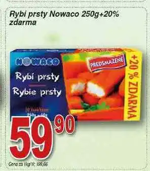 Hruška Nowaco rybí prsty 250g + 20% zdarma nabídka