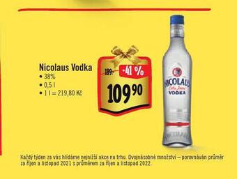 Albert Nicolaus vodka nabídka