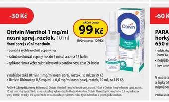 Dr. Max Otrivin menthol nosní sprej nabídka