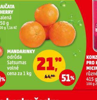 Penny Market Mandarinky nabídka