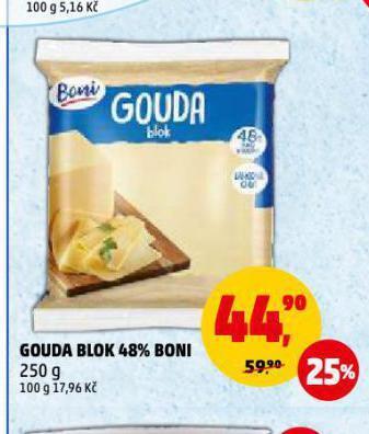 Penny Market Gouda blok 48% boni nabídka