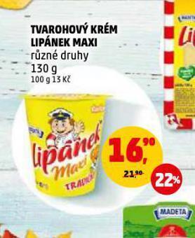 Penny Market Tvarohový krém lipánek maxi nabídka