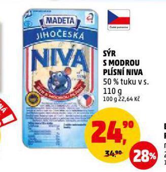 Penny Market Sýr s modrou plísní niva nabídka