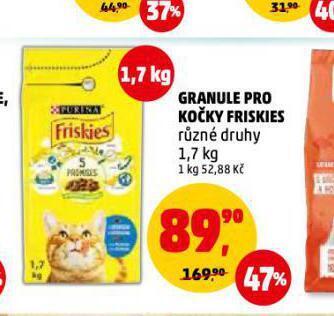 Penny Market Friskies granule pro kočky nabídka