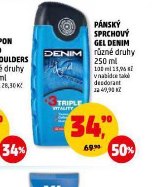 Penny Market Denim pánský sprchový gel nabídka