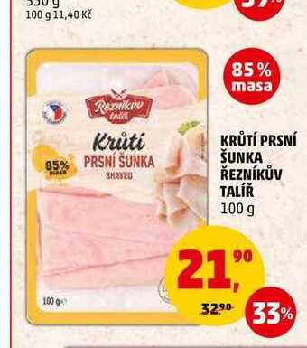Penny Market Krůtí prsní šunka řezníkův talíř, 100 g nabídka