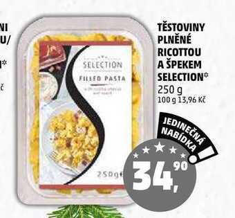 Penny Market Těstoviny plněné ricottou a špekem selection, 250 g nabídka