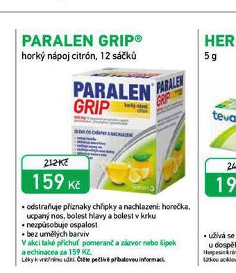 Alphega Lékárna Paralen grip horký nápoj citrón nabídka