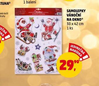Penny Market Samolepky vánoční na okno nabídka
