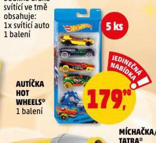 Penny Market Autíčka hot wheels nabídka