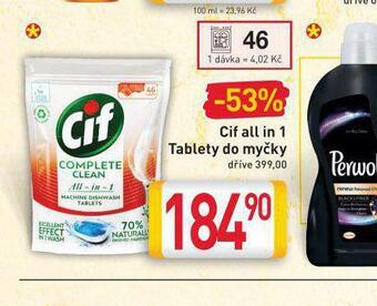 Billa CIF ALL IN 1 TABLETY DO MYČKY nabídka