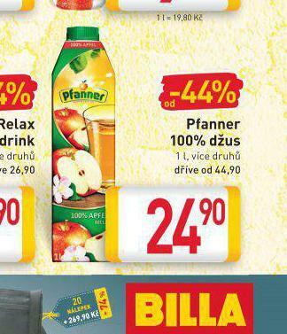 Billa PFANNER 100% DŽUS nabídka