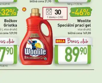 Billa WOOLITE SOECIÁLNÍ PRACÍ GEL nabídka