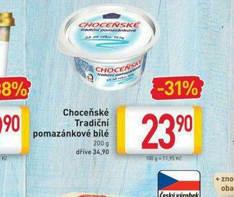 Billa Choceňské tradiční pomazánkové bílé nabídka