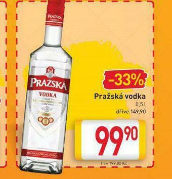 Billa Pražská vodka nabídka
