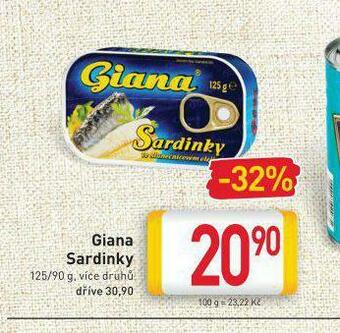 Billa Giana sardinky nabídka