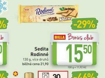 Billa Sedita rodinné nabídka