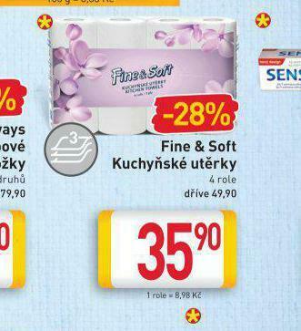 Billa Fine&amp;soft kuchyňské utěrky nabídka