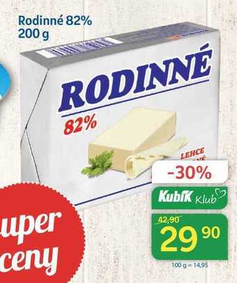 Kubík potraviny Rodinné 82% 200 g nabídka