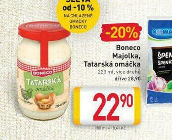 Billa Boneco tatarská omáčka, majolka nabídka