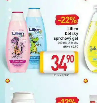 Billa Liliend ětský sprchový gel nabídka
