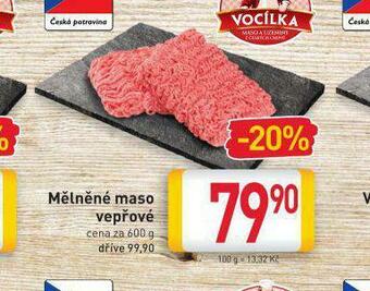 Billa Mělněné maso vepřové nabídka