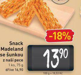 Billa Snack madeland se šunkou nabídka