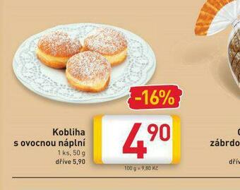 Billa Kobliha s ovocnou náplní nabídka