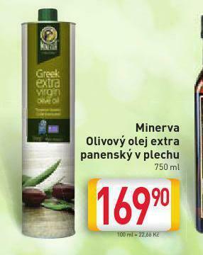 Billa Minerva extra virgin olivový olej nabídka