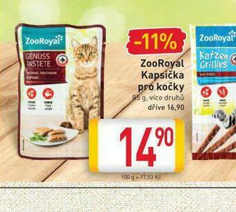 Billa Zooroyal kapsičky pro kočky nabídka