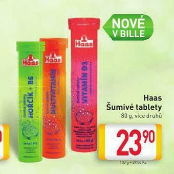 Billa Haas šumivé tablety nabídka