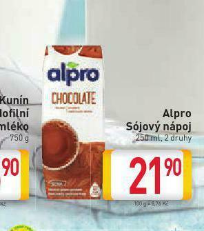 Billa Alpro sójový nápoj nabídka