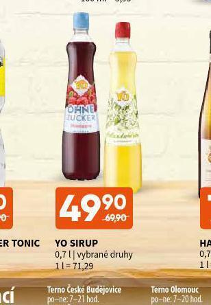 Terno Yo sirup nabídka