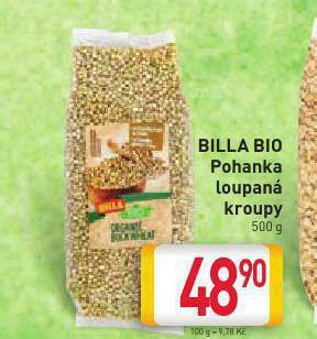 Billa Pohanka loupaná nabídka