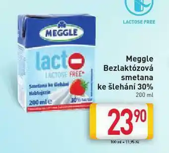 Billa Meggle bezlaktózová smetana ke šlehání nabídka