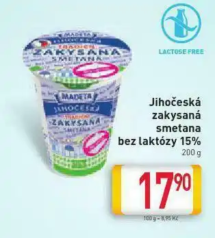 Billa Jihočeská zakysaná smetana bez laktózy nabídka