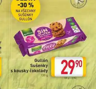 Billa Gullón sušenky s kousky čokolády nabídka