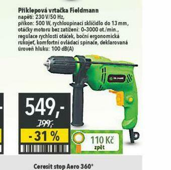 Příklepová vrtačka fieldmann