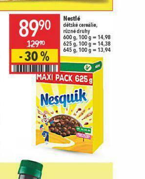 Globus Nestlé dětské cereálie nabídka