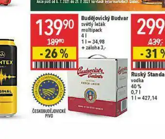 Globus Budějovický budvar nabídka