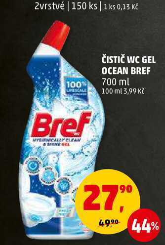 Penny Market Čistič wc gel ocean bref, 700 ml nabídka