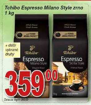 Hruška Tchibo espresso milano style zrno 1 kg nabídka
