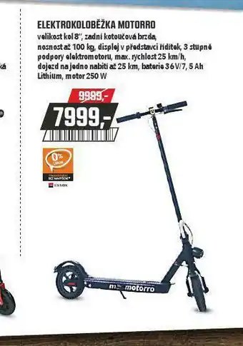 Globus Elektrická koloběžka motorro nabídka