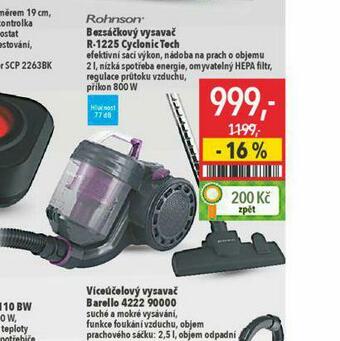 Globus Bezsáčkový vysavač rohnson nabídka
