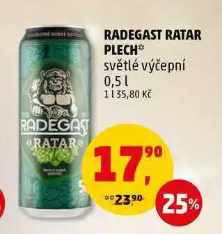 Penny Market Radegast ratar plech, 0,5 l nabídka