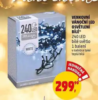Penny Market Venkovní vánoční led osvětlení bílé 240 led, 1 balení nabídka