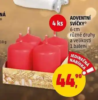 Penny Market Adventní svíčky, 4 ks nabídka
