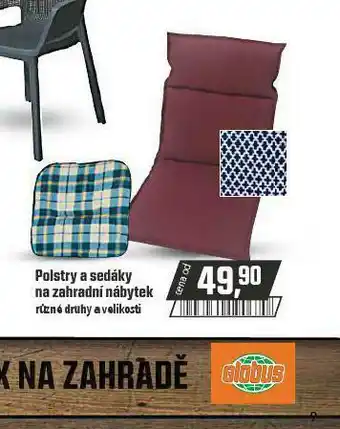 Globus Polstry a sedáky na zahradní nábytek nabídka
