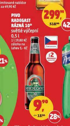 Penny Market Pivo radegast rázná 10 nabídka