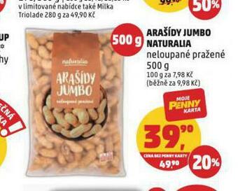 Penny Market Arašídy jumbo naturalia nabídka